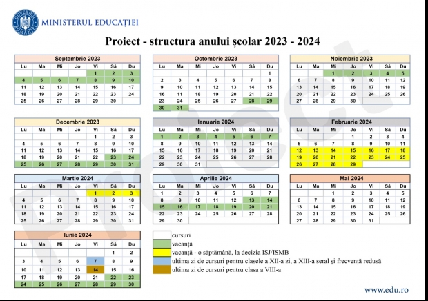 Ministerul Educației A Publicat Structura Anului școlar 2023-2024, în ...